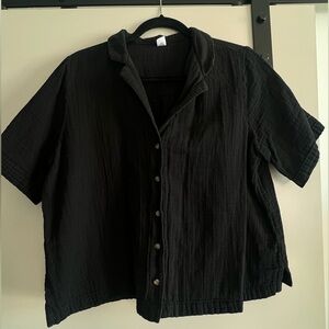 Old Navy Black Button Down Shirt